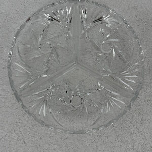 Lead Crystal Charlotte Divided Plate VTG 1970s